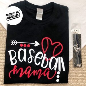 BOGO Baseball Mama Crewneck w FREEBIE (bracelet)